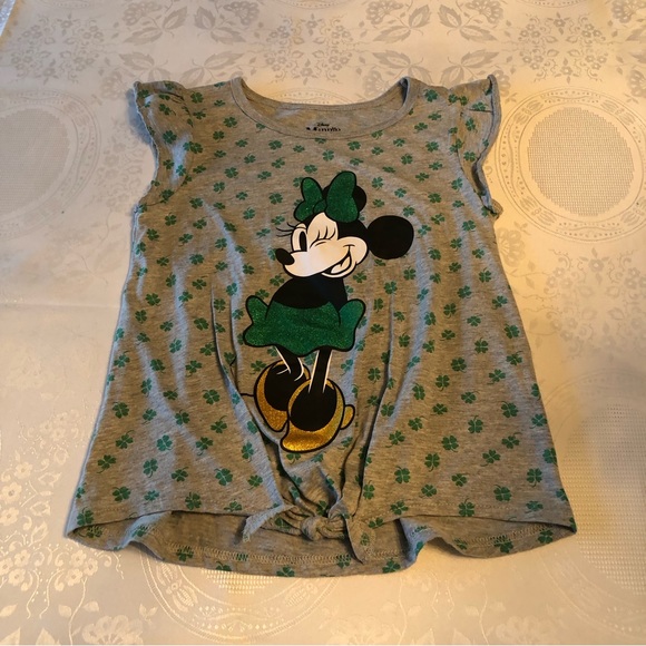 Disney Minnie Mouse Girls Size L T-Shirt Leprechaun Short Sleeves Front Tie-Up - Picture 13 of 14